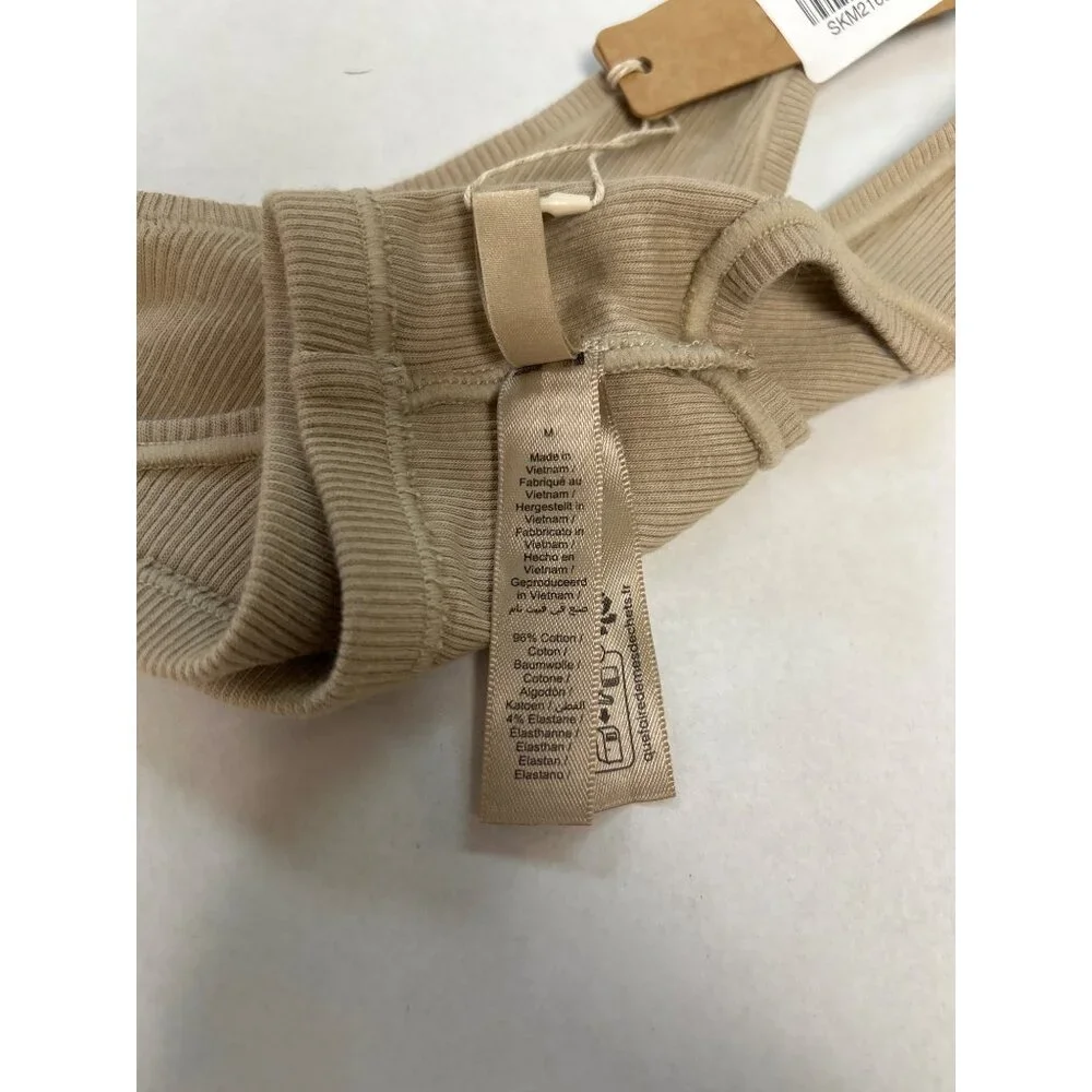 SKIMS Cotton Rib Bralette Latte Size Medium NWT - Picture 8 of 9